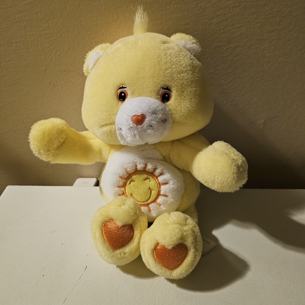 Care Bear Funshine Bear, Press it’s belly and it claps/hugs Plush Toy